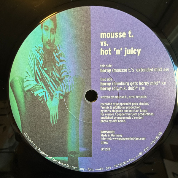 Mousse T. Vs. Hot 'N' Juicy - Horny | Peppermint Jam (PJMS0031) - main Mousse T. Vs. Hot 'N' Juicy - Horny | Peppermint Jam (PJMS0031) - main