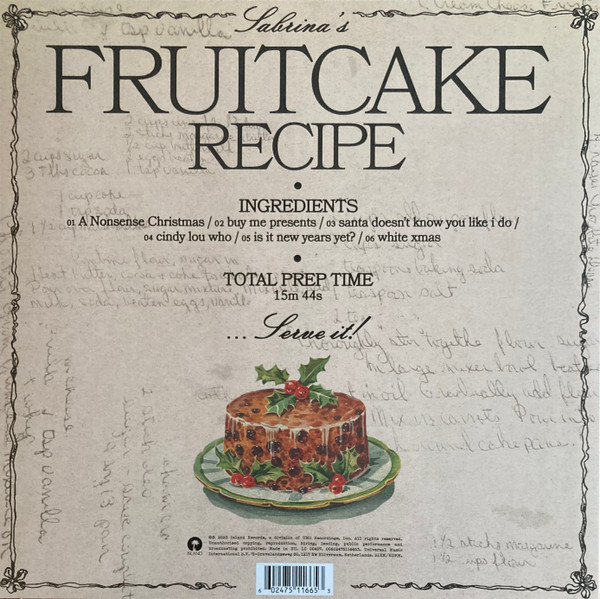Sabrina Carpenter - Fruitcake | Island Records (00602475116653) - 2