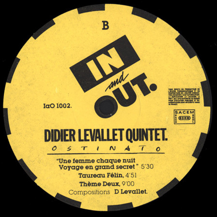 Didier Levallet Quintet - Ostinato | In And Out (IaO 1002) - 4 Didier Levallet Quintet - Ostinato | In And Out (IaO 1002) - 4