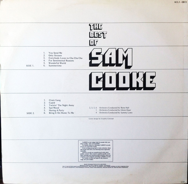 Sam Cooke - The Best Of Sam Cooke | RCA Camden (ACL1-0811) - 2