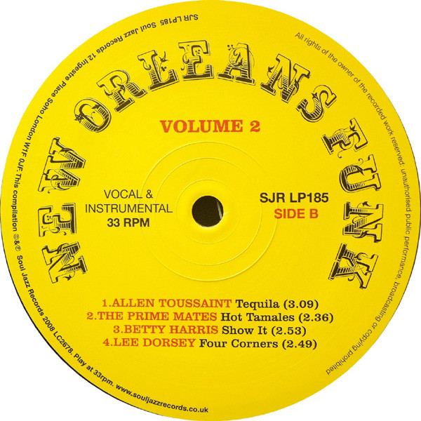 Various - New Orleans: The Original Sound Of Funk (The Second Line Strut) 3LP | Soul Jazz Records (SJR LP185) - 3 Various - New Orleans: The Original Sound Of Funk (The Second Line Strut) 3LP | Soul Jazz Records (SJR LP185) - 3