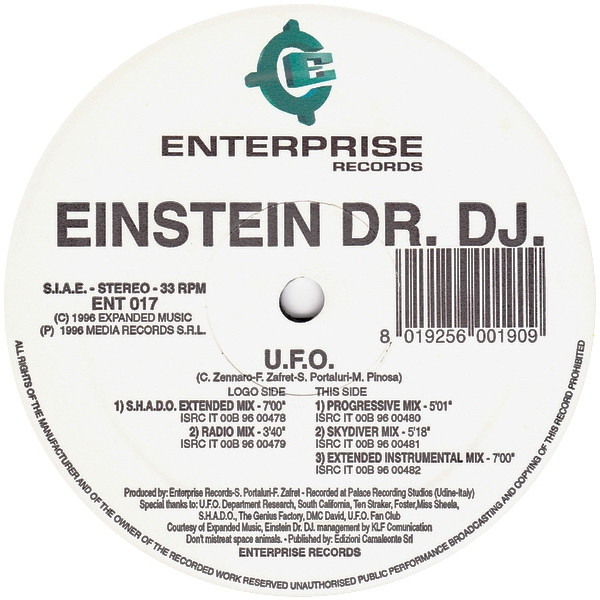 Einstein Doctor DJ - U.F.O. | Enterprise Records (ENT 017) Einstein Doctor DJ - U.F.O. | Enterprise Records (ENT 017)