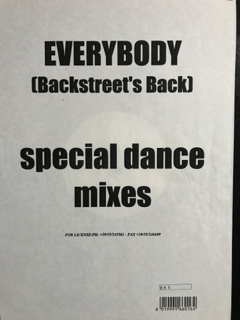 Kedo - Everybody (Backstreet's Back) Special Dance Mixes | EX (E-X 05) - main