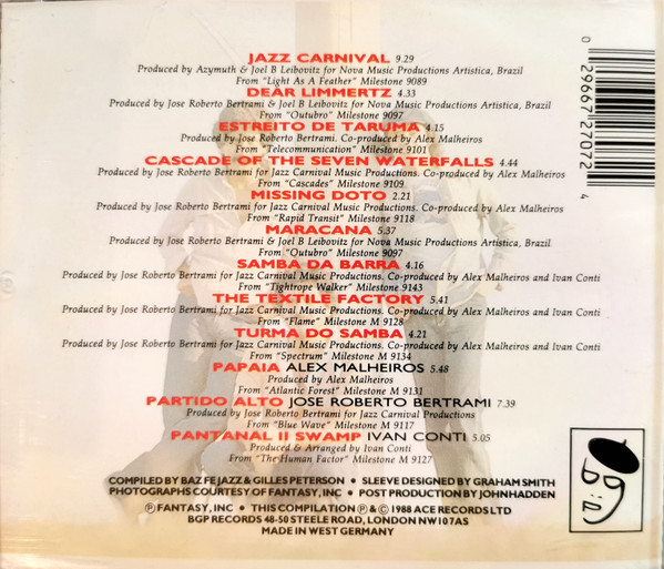 Azymuth - Jazz Carnival: The Best Of Azymuth | BGP Records (CDBGP 1007) - 2