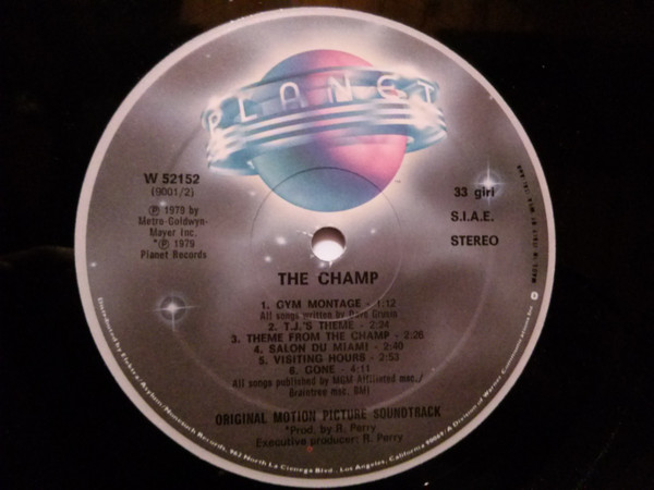 Dave Grusin - The Champ (Original Motion Picture Soundtrack) | Planet (W 52152) - 4
