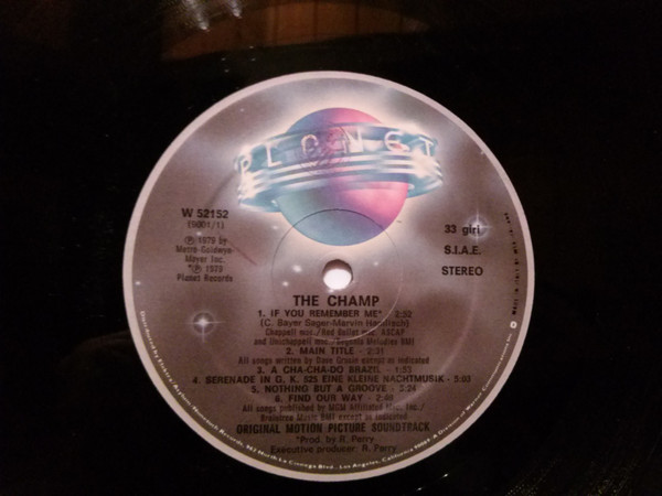 Dave Grusin - The Champ (Original Motion Picture Soundtrack) | Planet (W 52152) - 3