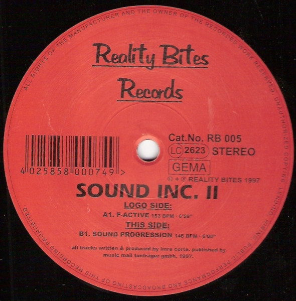 Sound Inc. - F-Active | Reality Bites Records (RB 005) - 3