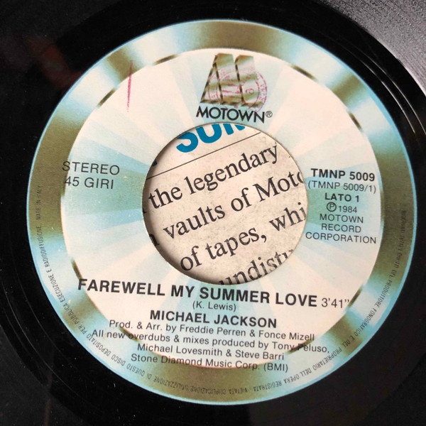 Michael Jackson - Farewell My Summer Love | Motown (TMNP 5009) - 3