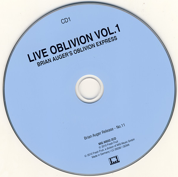 Brian Auger's Oblivion Express - Live Oblivion Volume 1 + 2 | Fresh Fruit (MIG 60032 2CD) - 4
