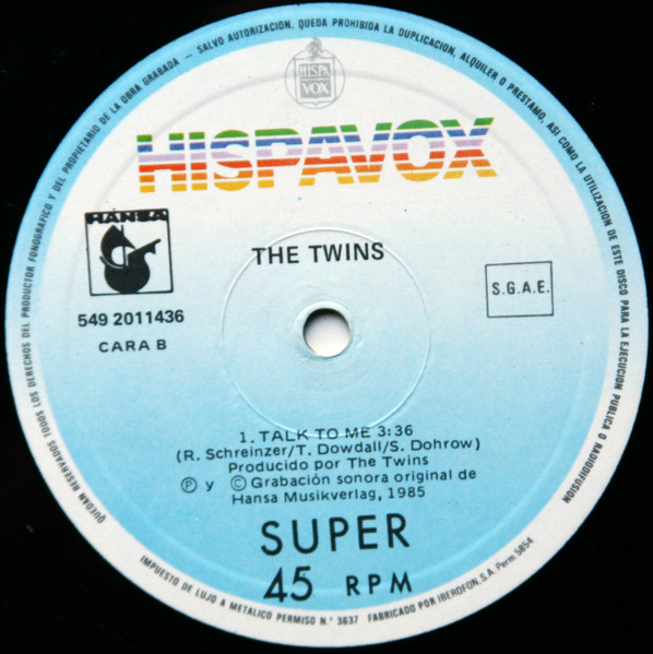 The Twins - Deep Within My Heart - Vinilo | Hispavox (549 2011436) - 4