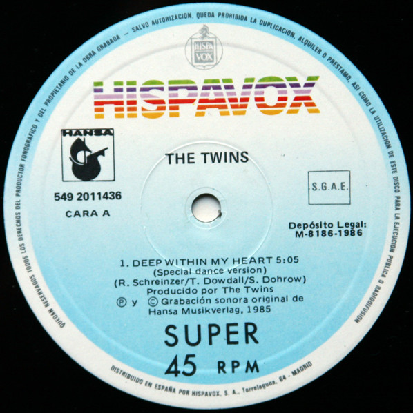 The Twins - Deep Within My Heart - Vinilo | Hispavox (549 2011436) - 3