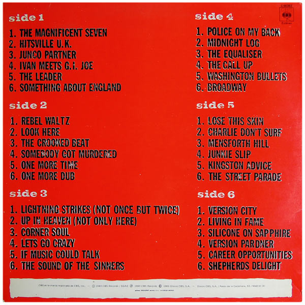 The Clash - Sandinista! | CBS (S 66363) - 2 The Clash - Sandinista! | CBS (S 66363) - 2