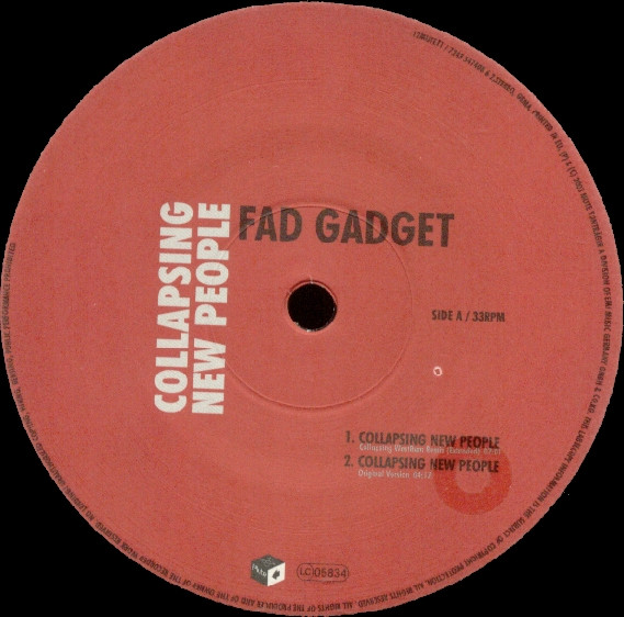 Fad Gadget - Collapsing New People | Mute (12MUTET1) - 2 Fad Gadget - Collapsing New People | Mute (12MUTET1) - 2