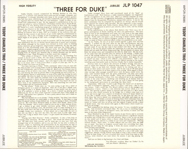 Teddy Charles Trio - 3 For Duke | Jubilee (JGM 1047) - 4 Teddy Charles Trio - 3 For Duke | Jubilee (JGM 1047) - 4