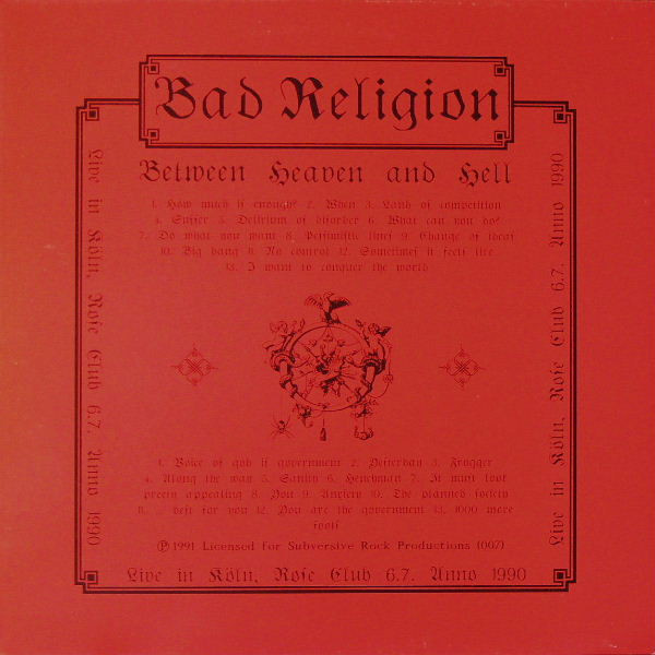 Bad Religion - Between Heaven And Hell | Subversive Rock Productions (007) - main