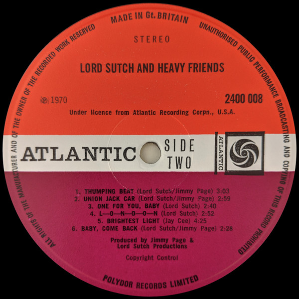 Lord Sutch And Heavy Friends - Lord Sutch And Heavy Friends | Atlantic (2400 008) - 4 Lord Sutch And Heavy Friends - Lord Sutch And Heavy Friends | Atlantic (2400 008) - 4