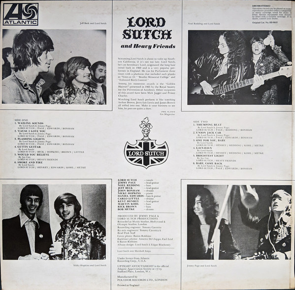 Lord Sutch And Heavy Friends - Lord Sutch And Heavy Friends | Atlantic (2400 008) - 2 Lord Sutch And Heavy Friends - Lord Sutch And Heavy Friends | Atlantic (2400 008) - 2
