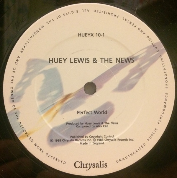 Huey Lewis & The News - Perfect World | Chrysalis (HUEY X 10) - 2