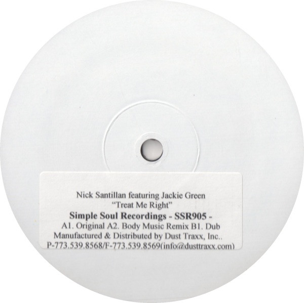 Nick Santillan Featuring Jackie Green - Treat Me Right | Simple Soul Recordings (SSR 905)