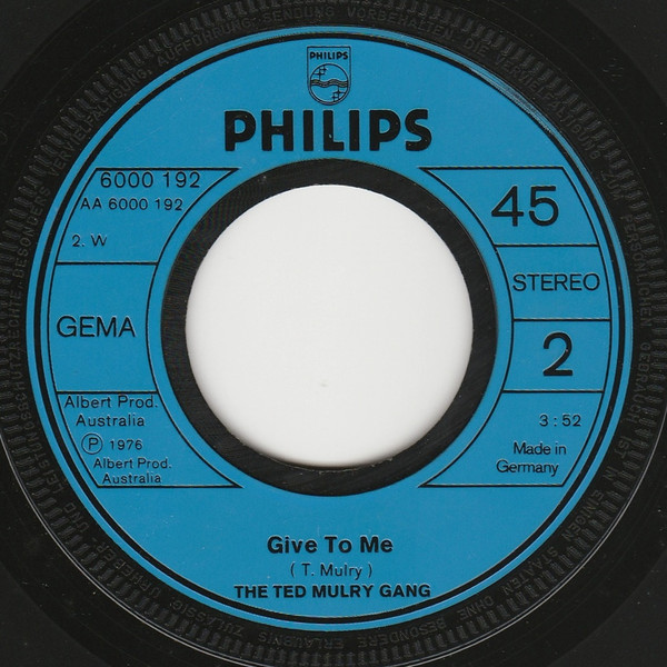 Ted Mulry Gang - Jump In My Car | Mercury (6000 192) - 4