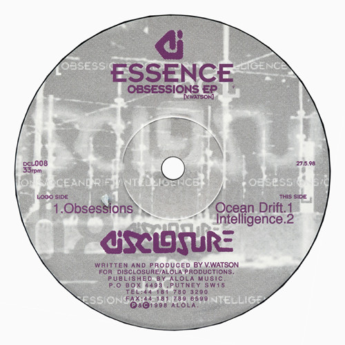 Essence - Obsessions EP | Disclosure (DCL008) - main