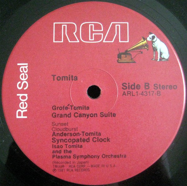 Tomita And The Plasma Symphony Orchestra - Grofé-Tomita Grand Canyon | RCA Red Seal (ARL1-4317) - 4