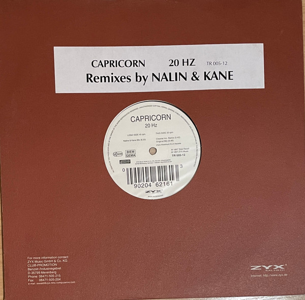 Capricorn - 20 Hz | Total Recall (TR 005-12) - main