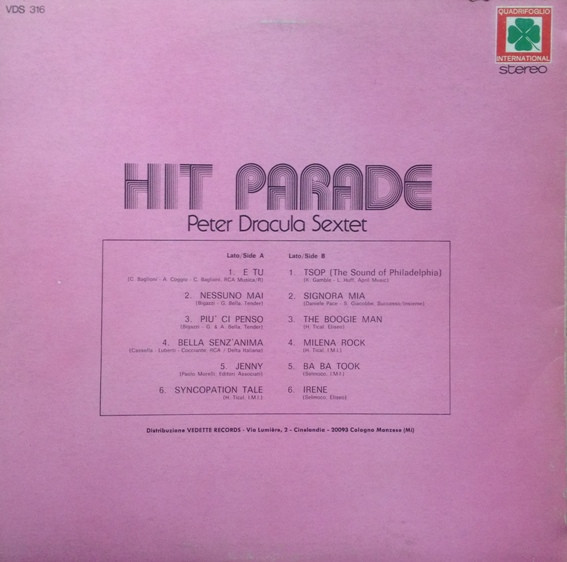 Peter Dracula Sextet - Hit Parade | Quadrifoglio International (VDS 316) - 2 Peter Dracula Sextet - Hit Parade | Quadrifoglio International (VDS 316) - 2