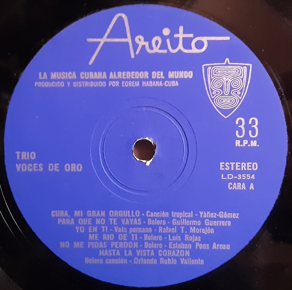 Trio Voces De Oro - Voces De Oro | Areito (LD-3554) - 3