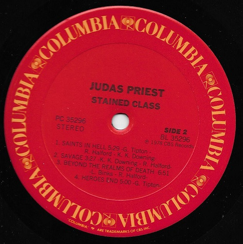 Judas Priest - Stained Class | Columbia (PC 35296) - 2