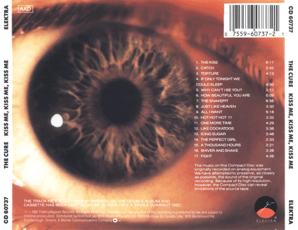 The Cure - Kiss Me, Kiss Me, Kiss Me [CD] | Elektra (CD 60737) - 2