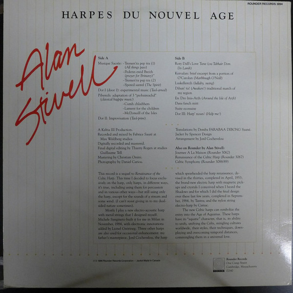 Alan Stivell - Harpes Du Nouvel Âge | Rounder Records (3094) - 2 Alan Stivell - Harpes Du Nouvel Âge | Rounder Records (3094) - 2