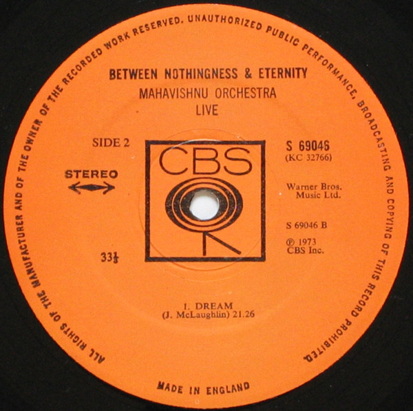 Mahavishnu Orchestra - Between Nothingness & Eternity | CBS (69046) - 4