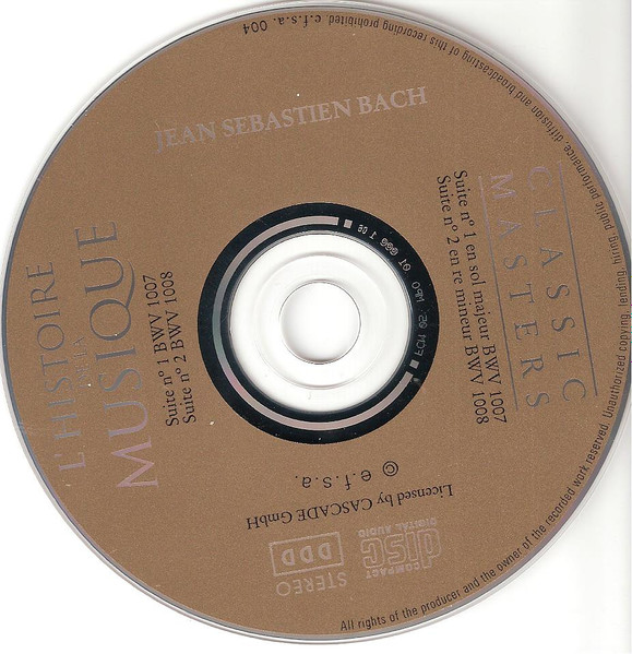 Johann Sebastian Bach - Victor Yoran - Suite N°1 En Sol Majeur BWV 1007 - Suite N°2 En Ré Mineur BWV 1008 | e.f.s.a. (004) - 4