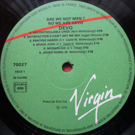 Devo - Q: Are We Not Men? A: We Are Devo! | Virgin (70027) - 4 Devo - Q: Are We Not Men? A: We Are Devo! | Virgin (70027) - 4