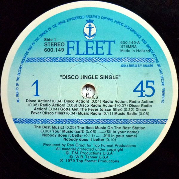 Ren Groot - Disco Jingle Single Volume 1 | Fleet (600.149) - 2