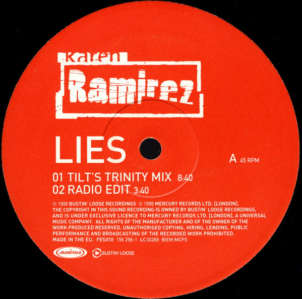 Karen Ramirez - Lies | Manifesto (FESX58) - 3 Karen Ramirez - Lies | Manifesto (FESX58) - 3