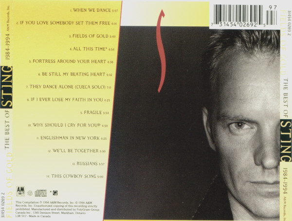 Sting - Fields Of Gold: The Best Of Sting 1984 - 1994 [CD] | A&M Records (31454 0269 2) - 3