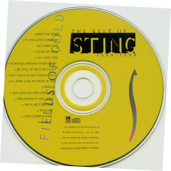 Sting - Fields Of Gold: The Best Of Sting 1984 - 1994 [CD] | A&M Records (31454 0269 2) - 4