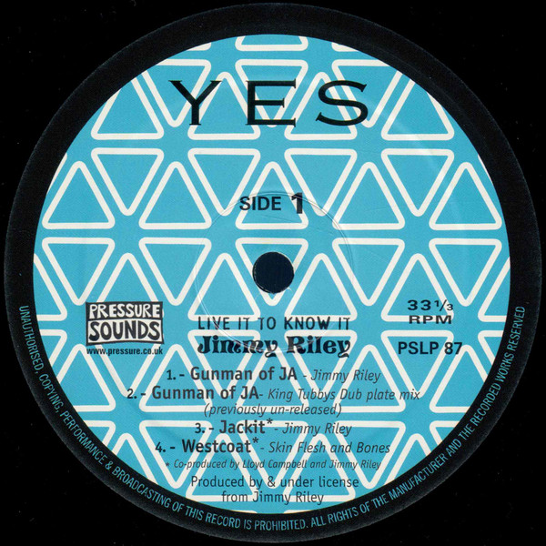 Jimmy Riley - Live It To Know It | Pressure Sounds (PSLP 87) - 3 Jimmy Riley - Live It To Know It | Pressure Sounds (PSLP 87) - 3