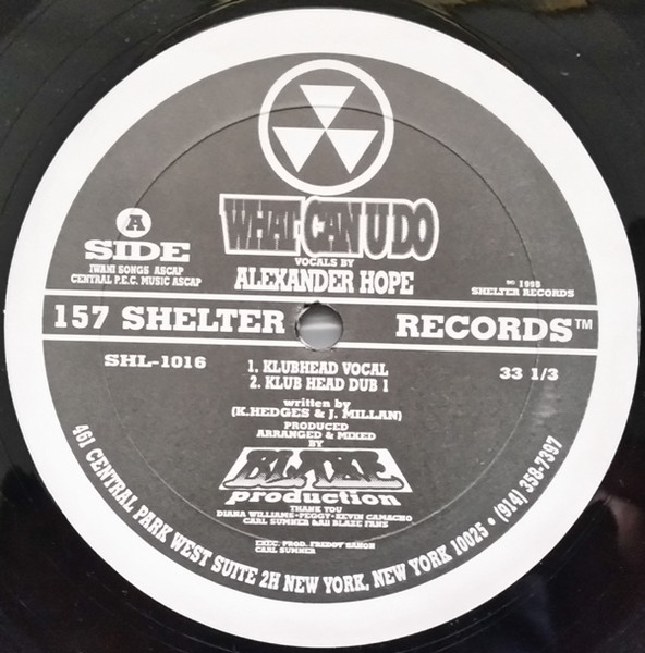 Blaze Featuring Alexander Hope - What Can U Do | 157 Shelter Records (SHL-1016) - 2 Blaze Featuring Alexander Hope - What Can U Do | 157 Shelter Records (SHL-1016) - 2