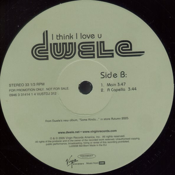 Dwele - I Think I Love U | Virgin (VUSTDJ 312) - 2