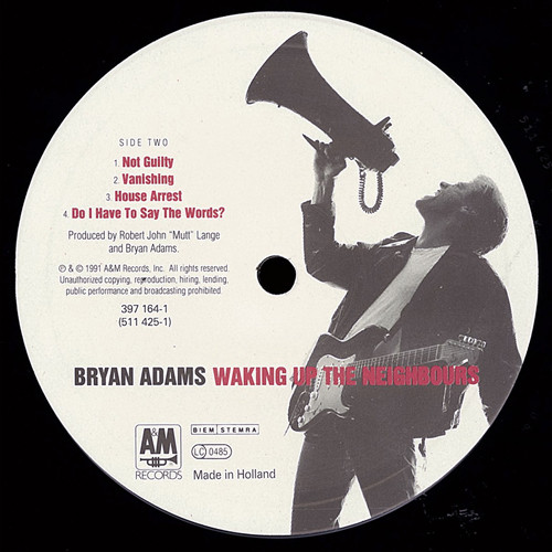 Bryan Adams - Waking Up The Neighbours | A&M Records (397 164-1) - 4 Bryan Adams - Waking Up The Neighbours | A&M Records (397 164-1) - 4