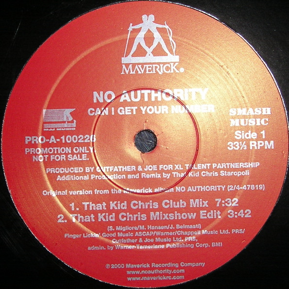 No Authority - Can I Get Your Number | Maverick (PRO-A-100226) - main