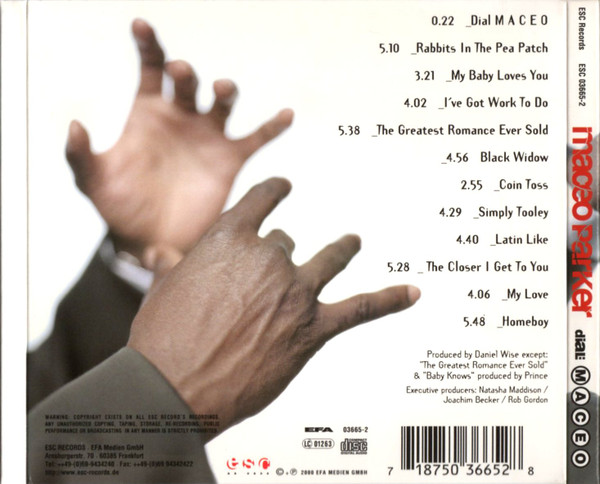 Maceo Parker - Dial: Maceo | ESC Records (ESC 03665-2) - 2