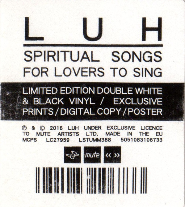 LUH - Spiritual Songs For Lovers To Sing | Mute (LSTUMM388) - 2