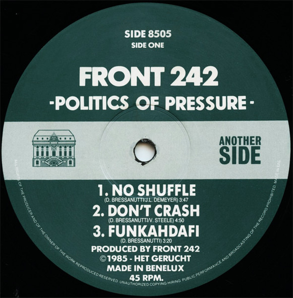 Front 242 - Politics Of Pressure | Another Side (SIDE 8505) - 3