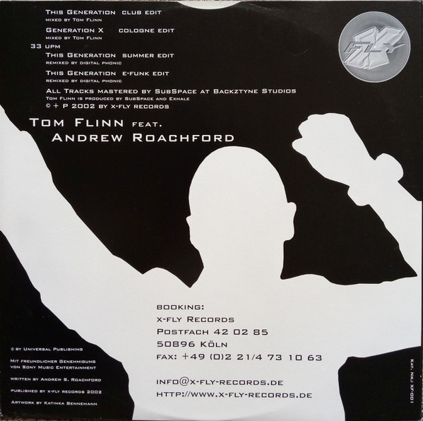 Tom Flinn Feat. Andrew Roachford - This Generation | X-Fly (XF-001) - 3