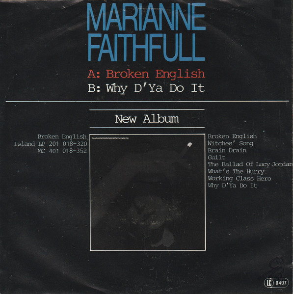 Marianne Faithfull - Broken English | Island Records (101 249) - 2