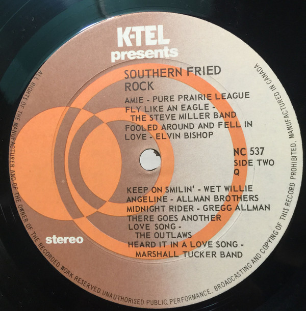 Various - Southern Fried Rock | K-Tel (NC 537) - 2 Various - Southern Fried Rock | K-Tel (NC 537) - 2